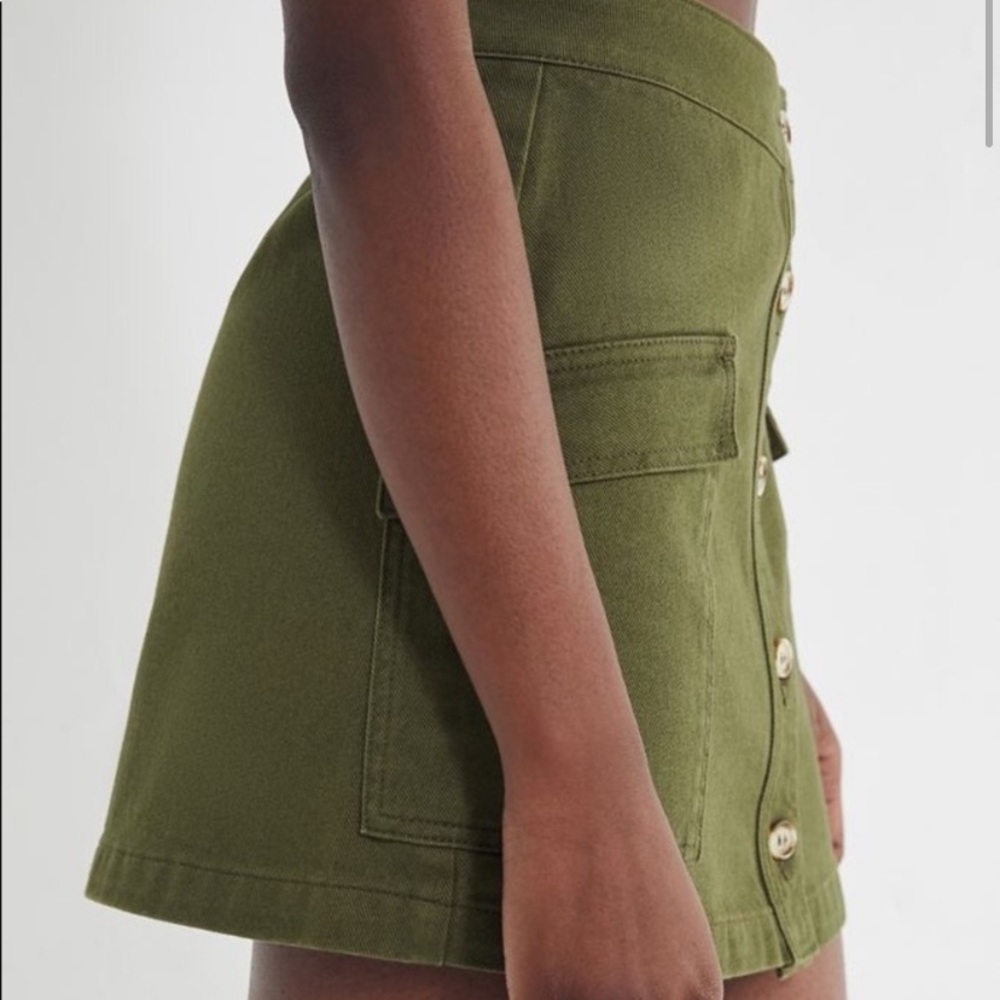 Urban Outfitters BDG Green Button Front Mini Skirt - Picture 2 of 9
